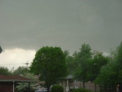 5 min later the green sky when tornado hit