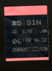 Sin City ticket stub