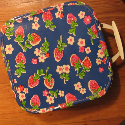 strawberry suitcase