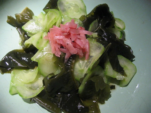 Wakame seaweed and cucumber salad