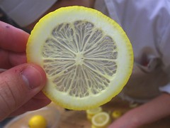 Lemon in thin slices