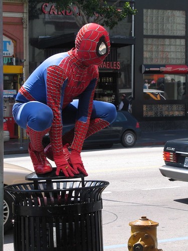 Spider-Man on Trashcan